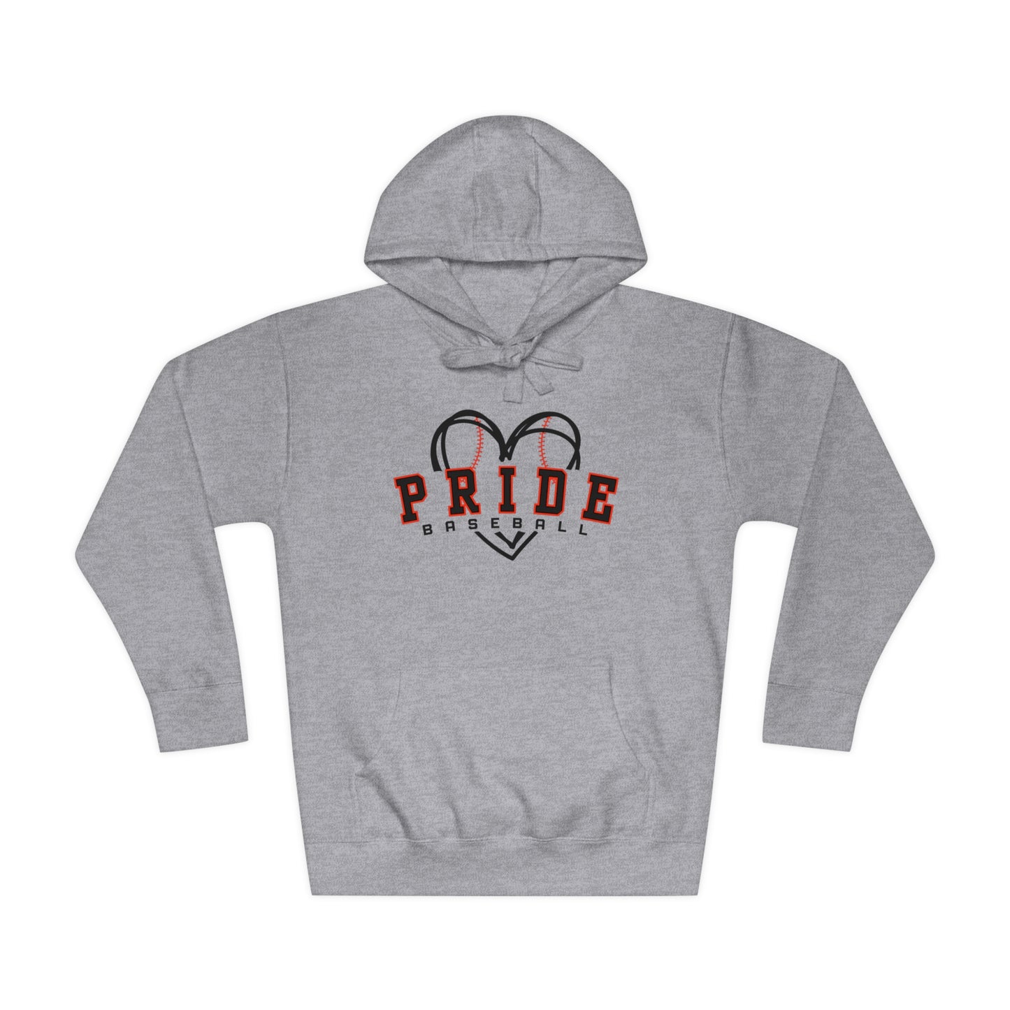 FREE SHIPPING - PRIDE BASEBALL - Unisex Fleece Hoodie - MULTIPLE COLOR CHOICES