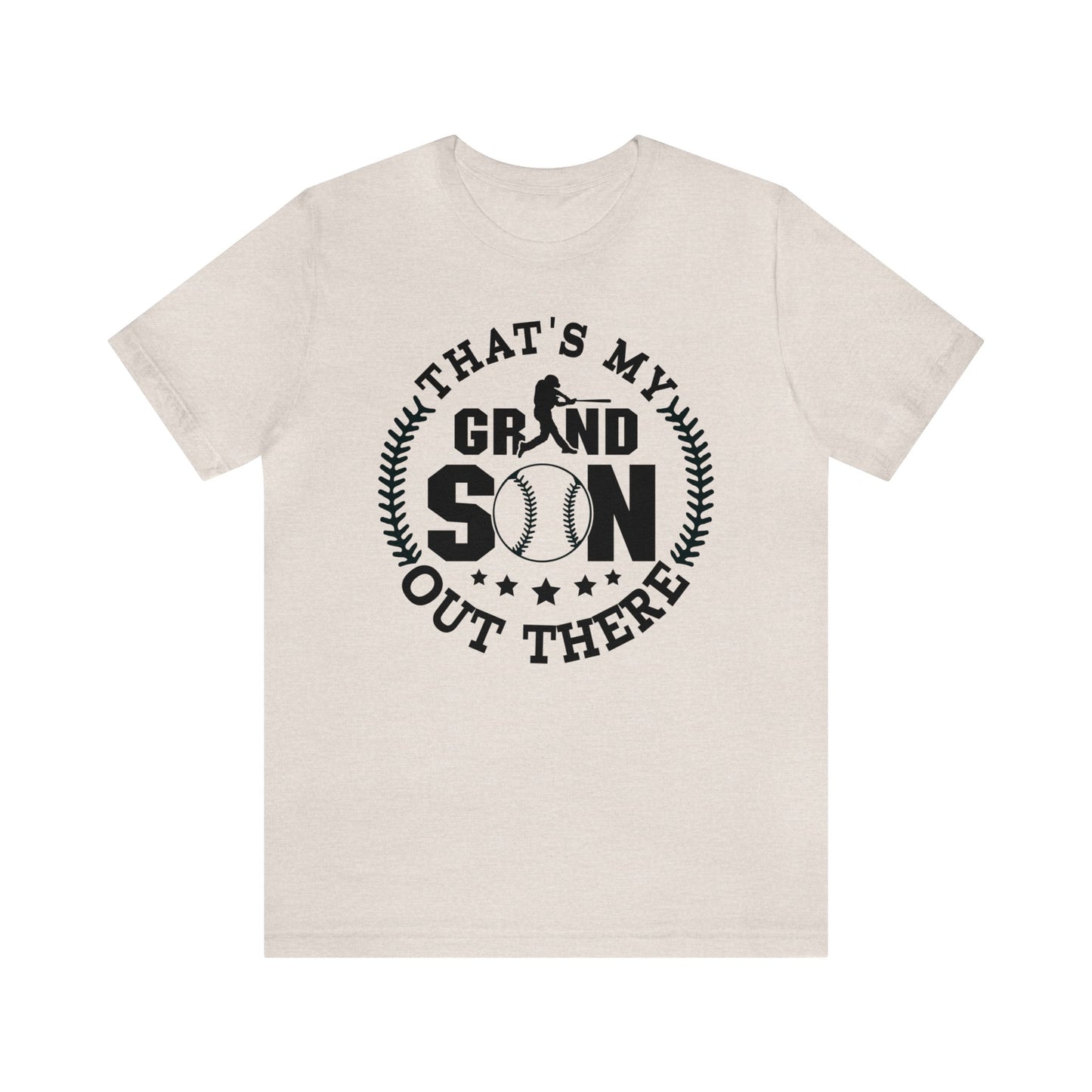 (ADULT) "That's My Grandson Out There" Unisex BELLA CANVAS Short Sleeve Tee (Multiple Color Choices)