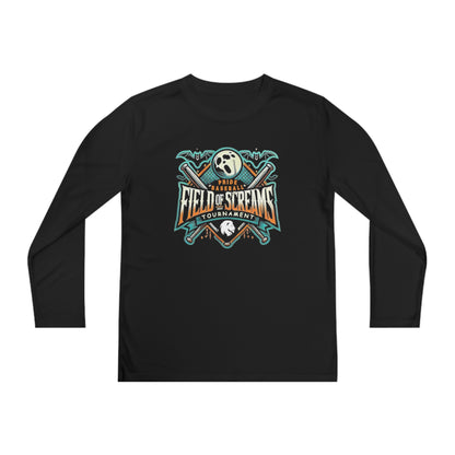 Youth - "Field of Screams Baseball Tournament" Long Sleeve Athletic Tee