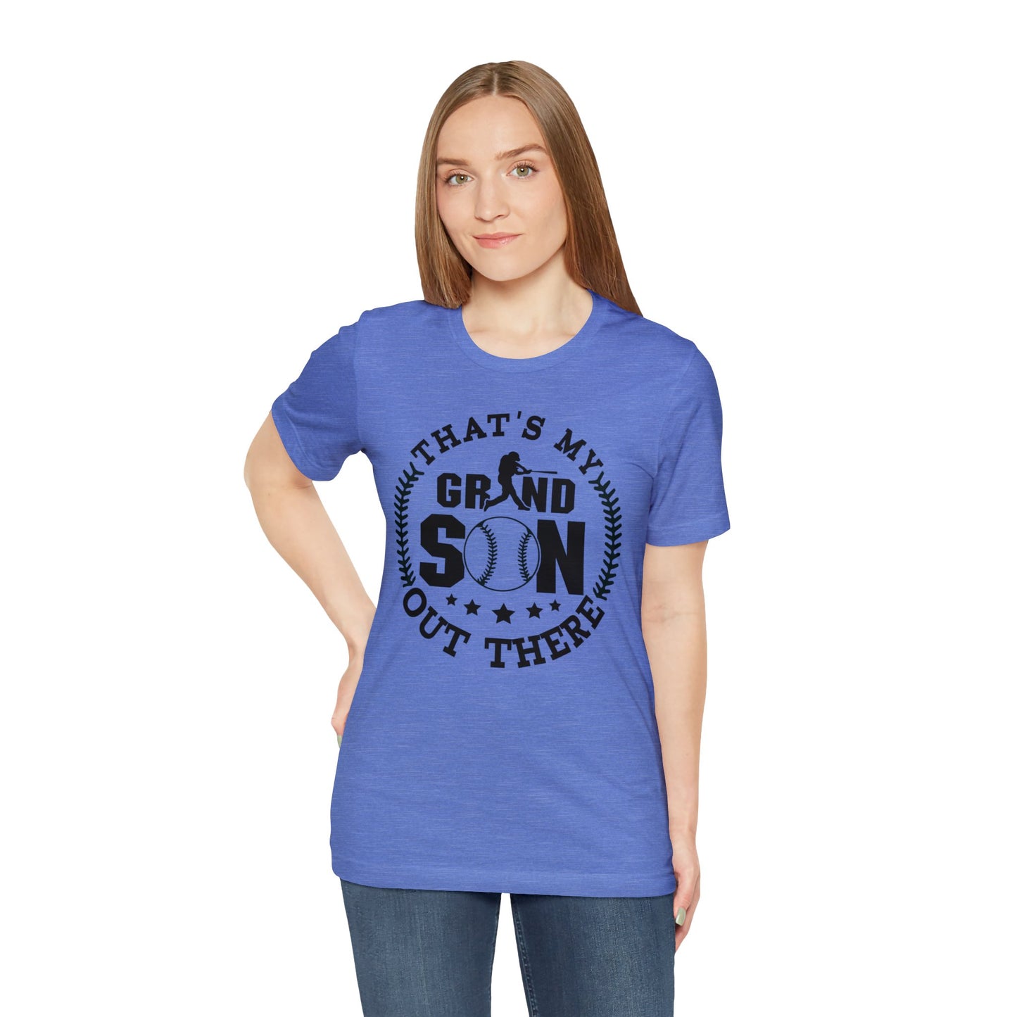 (ADULT) "That's My Grandson Out There" Unisex BELLA CANVAS Short Sleeve Tee (Multiple Color Choices)