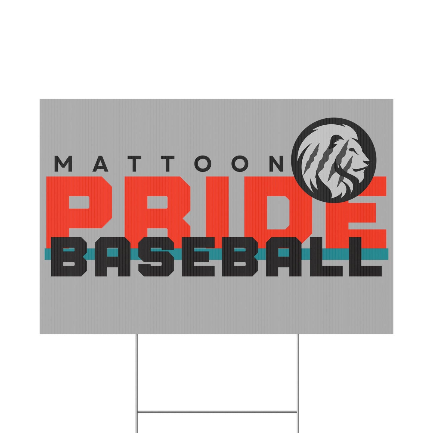 Pride Baseball Plastic Yard Sign