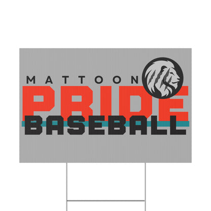 Pride Baseball Plastic Yard Sign