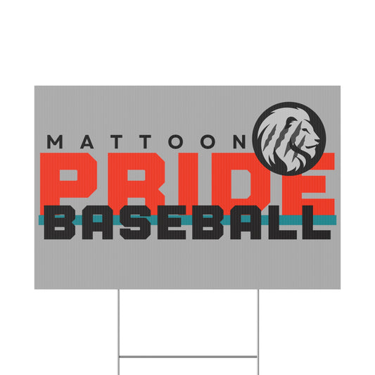 Pride Baseball Plastic Yard Sign