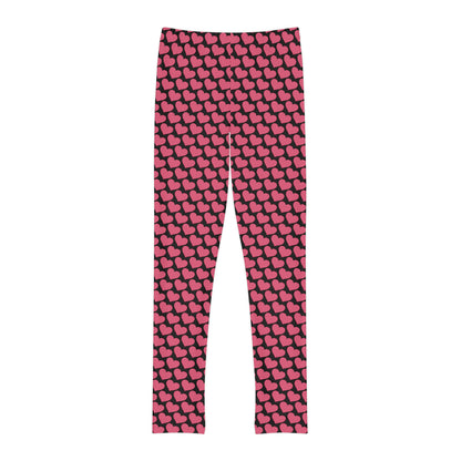 Checkered Hearts Youth Full-Length Leggings - 24 MONTH AND UP!