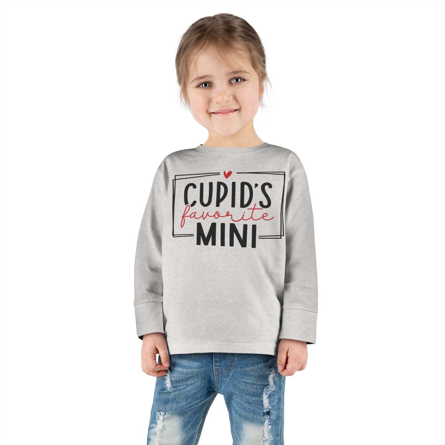 Cupid's Favorite Mini - Toddler Long Sleeve Tee - Multiple Sizes & Colors - FREE SHIPPING