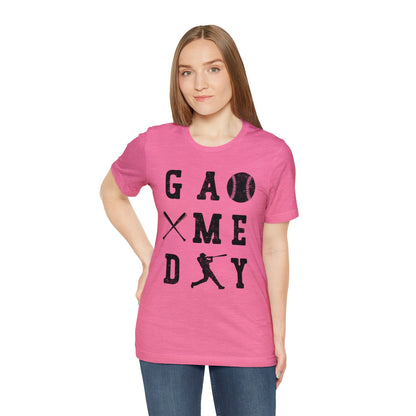 (ADULT) "Game Day Baseball"  Bella Canvas Unisex Jersey Short Sleeve Tee