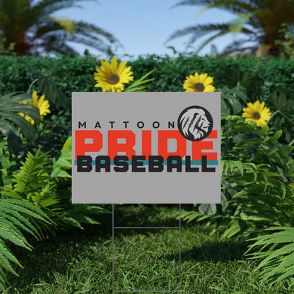 Pride Baseball Plastic Yard Sign