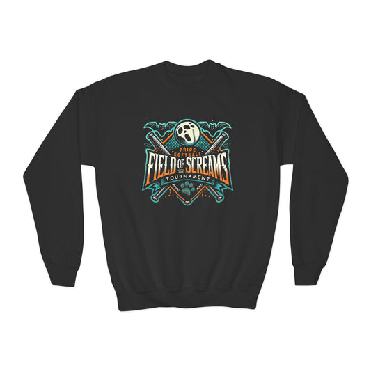 Youth Field of Screams SOFTBALL Crewneck Sweatshirt