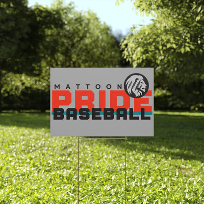 Pride Baseball Plastic Yard Sign