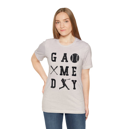 (ADULT) "Game Day Baseball"  Bella Canvas Unisex Jersey Short Sleeve Tee