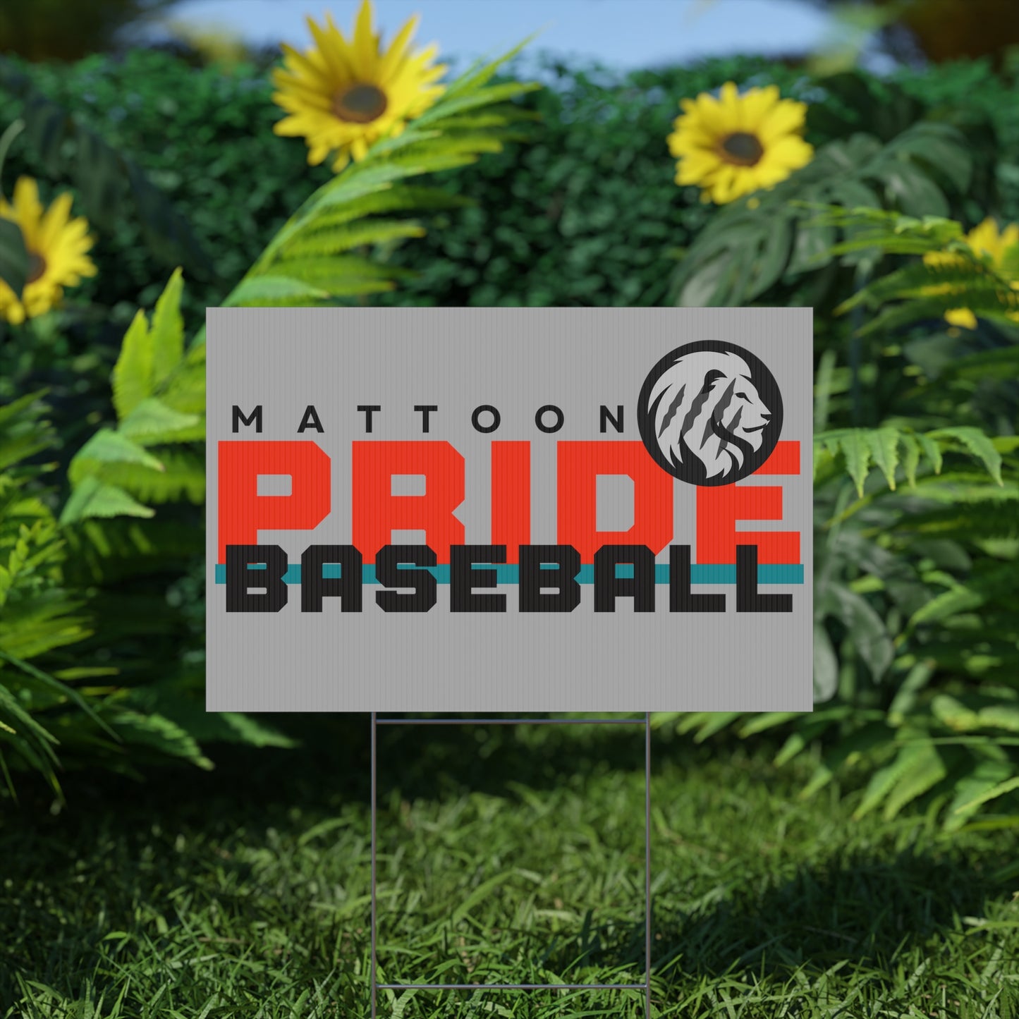 Pride Baseball Plastic Yard Sign