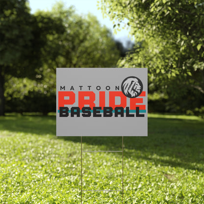 Pride Baseball Plastic Yard Sign