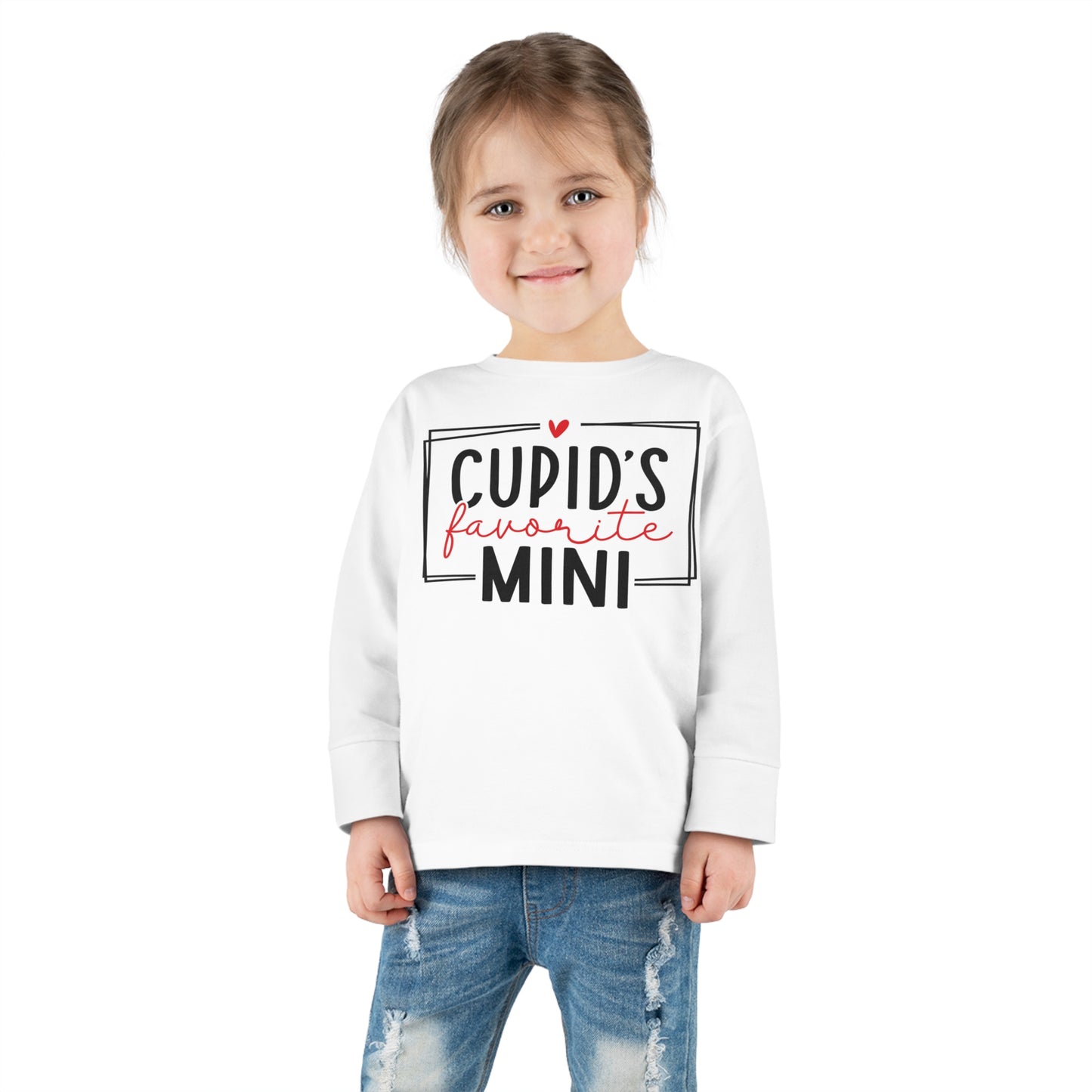 Cupid's Favorite Mini - Toddler Long Sleeve Tee - Multiple Sizes & Colors - FREE SHIPPING