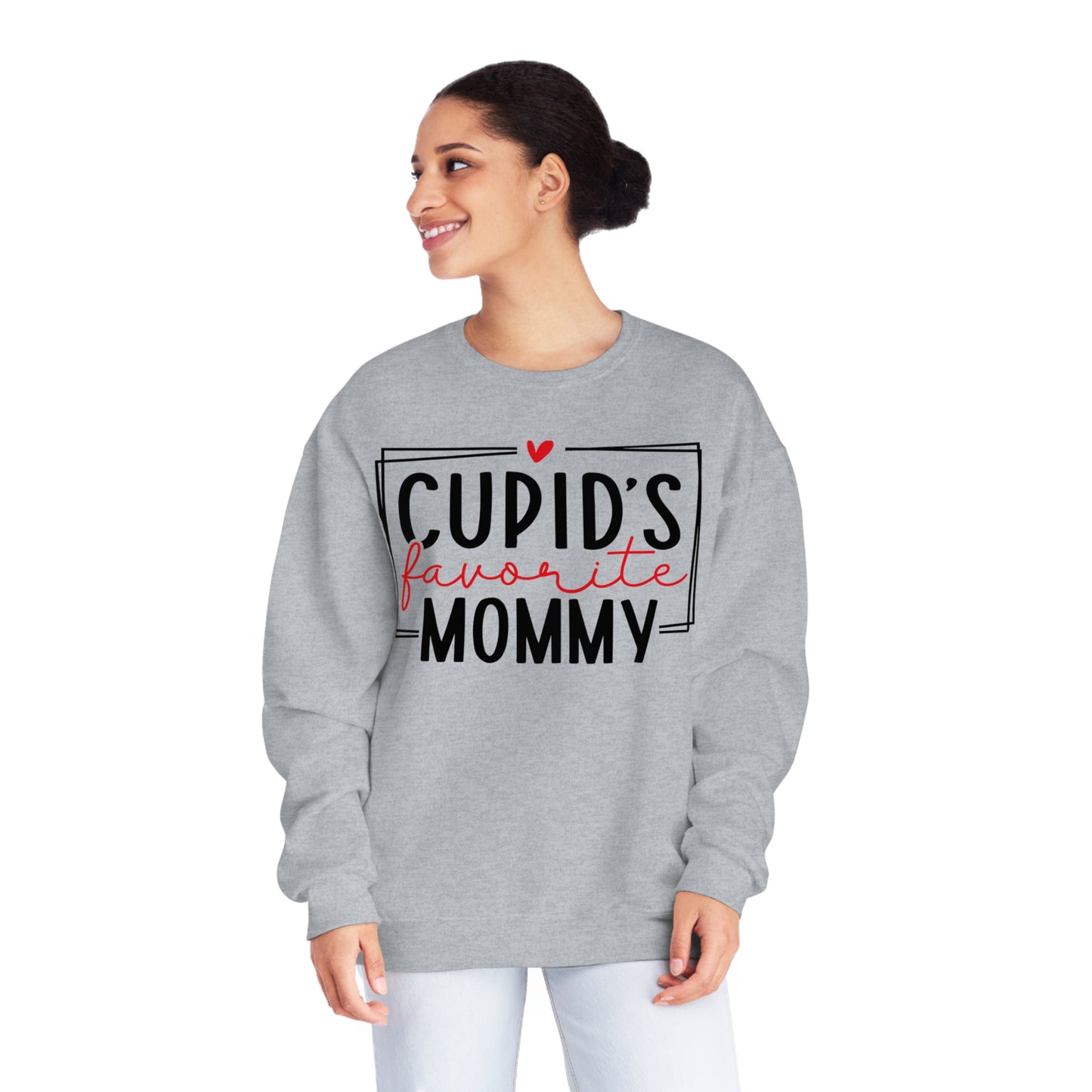 Cupid's Favorite Mommy - Unisex NuBlend® Crewneck Sweatshirt - Multiple Color Choices - FREE SHIPPING