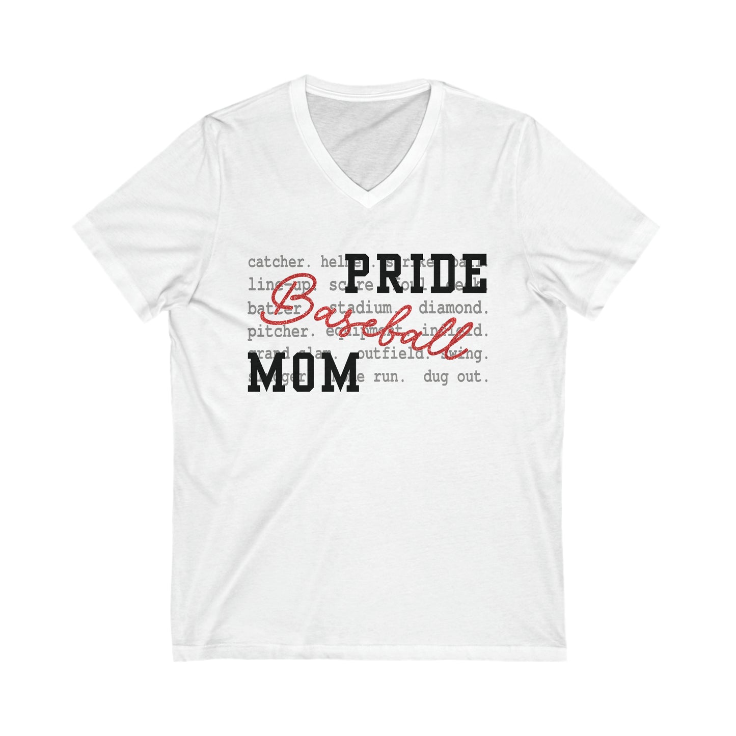 (ADULT) "Pride Baseball" Unisex Bella Canvas V-Neck Tee