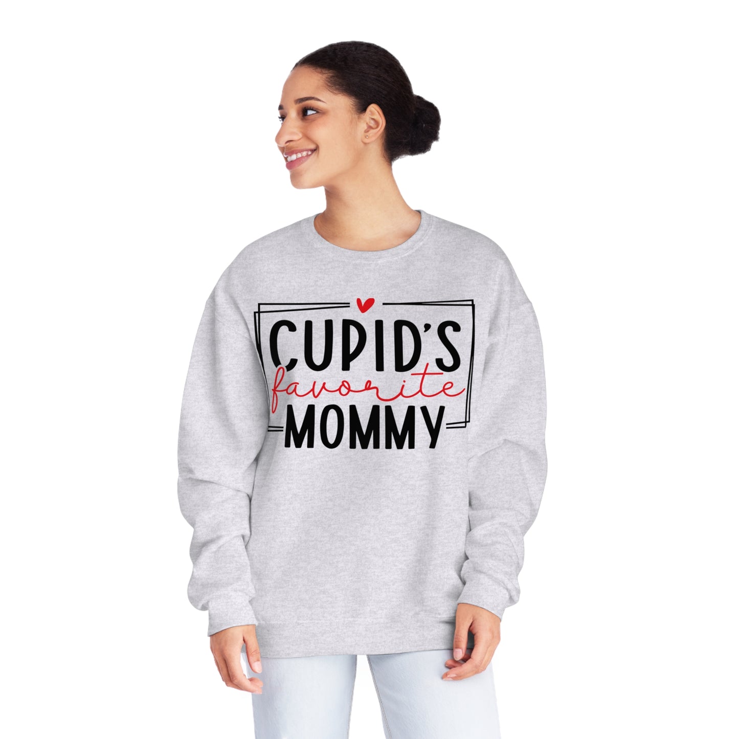 Cupid's Favorite Mommy - Unisex NuBlend® Crewneck Sweatshirt - Multiple Color Choices - FREE SHIPPING