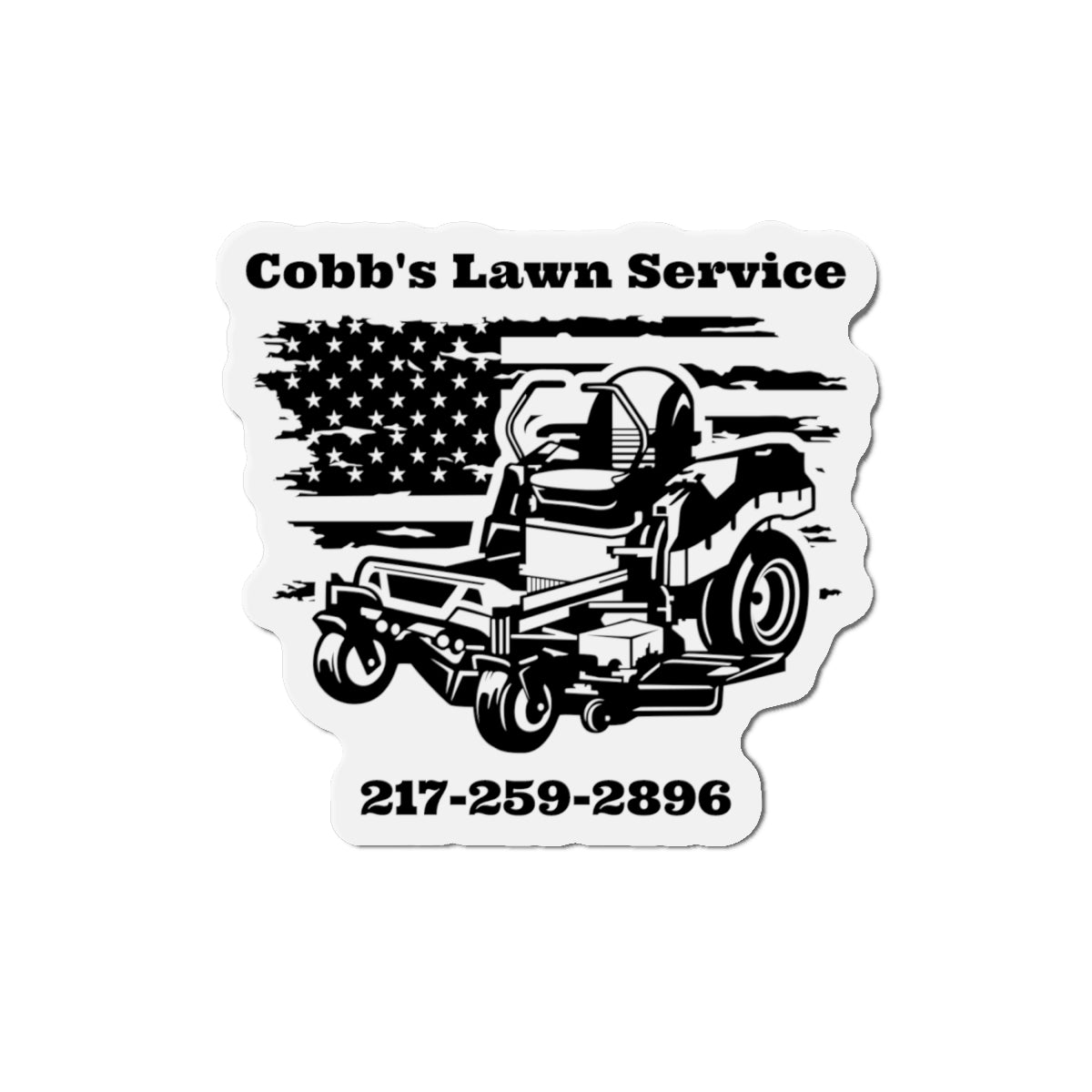 Cobbs Mowing Service Die-Cut Magnets