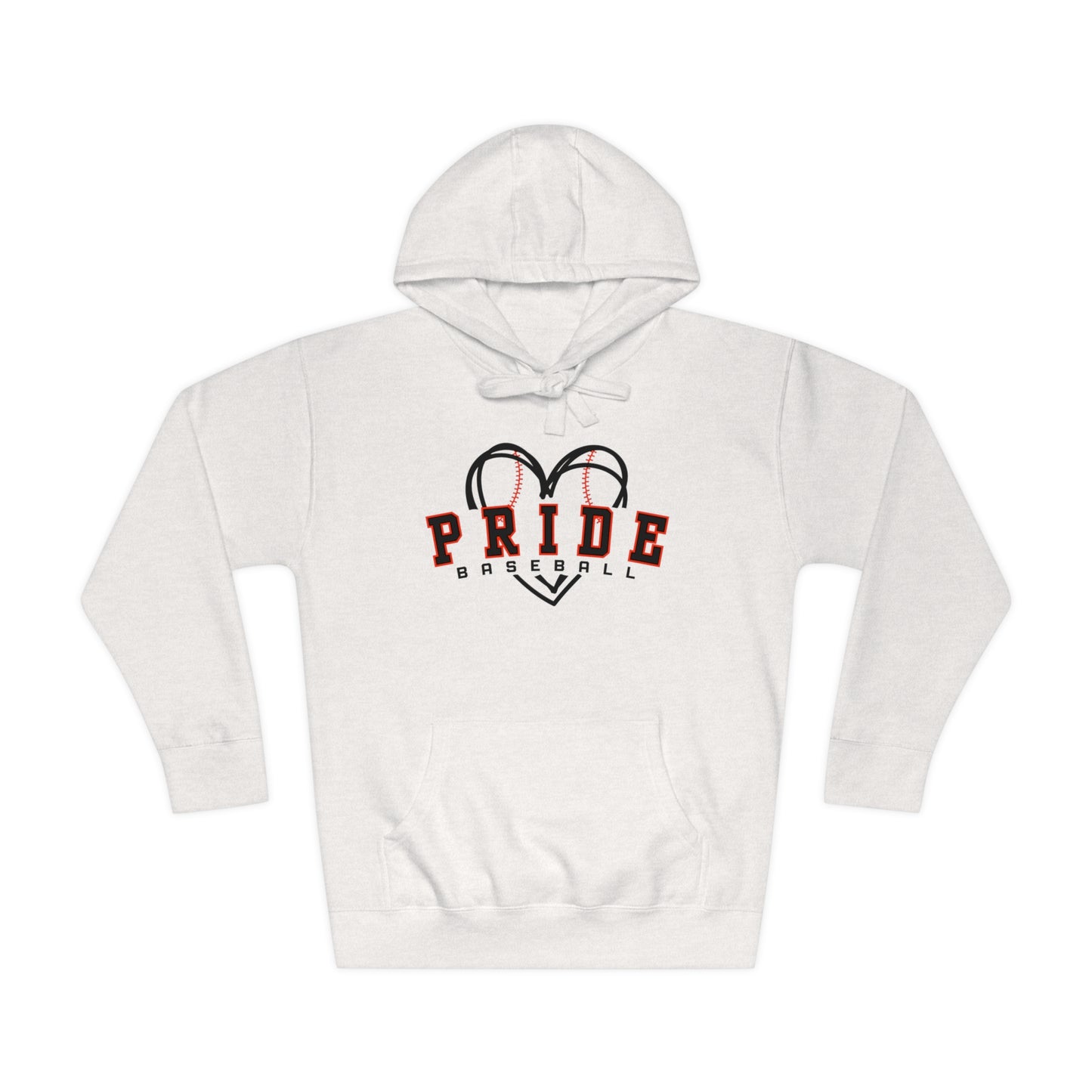 FREE SHIPPING - PRIDE BASEBALL - Unisex Fleece Hoodie - MULTIPLE COLOR CHOICES