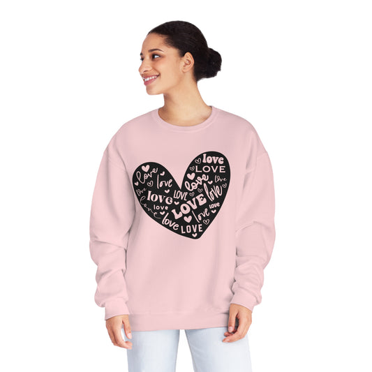 HEART FULL OF WORDS - Unisex NuBlend® Crewneck Sweatshirt - Multiple Color Choices - FREE SHIPPING