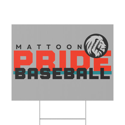 Pride Baseball Plastic Yard Sign