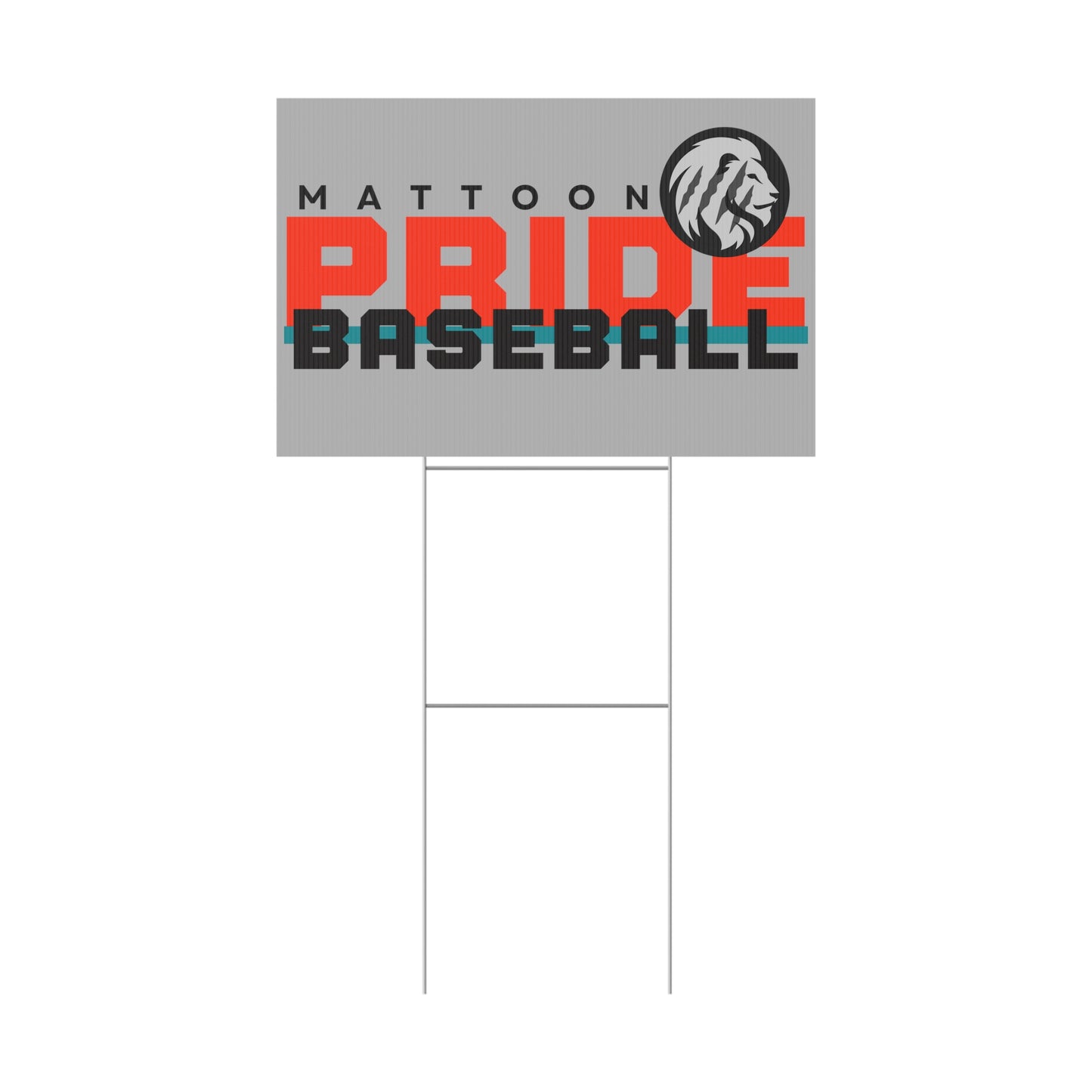 Pride Baseball Plastic Yard Sign