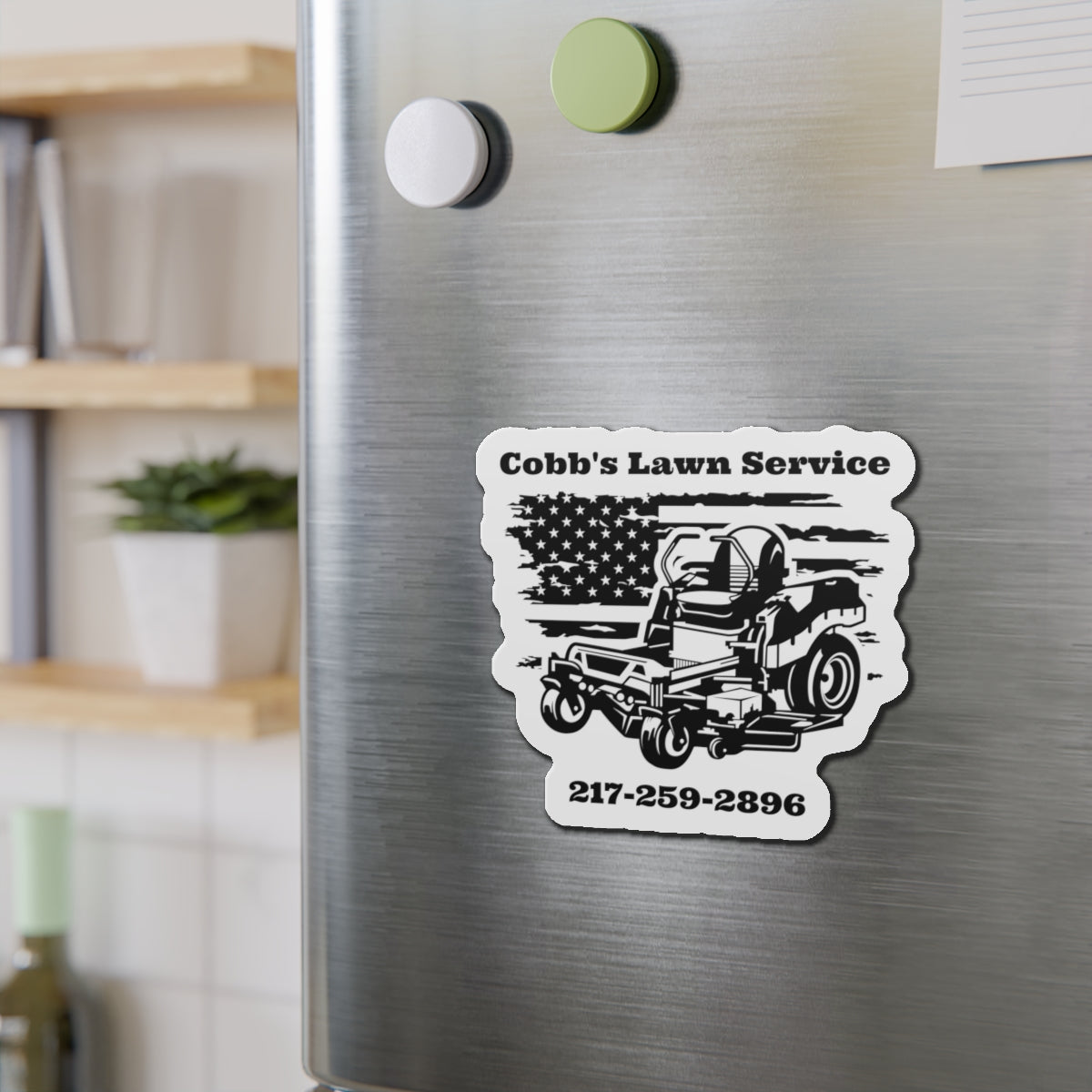 Cobbs Mowing Service Die-Cut Magnets