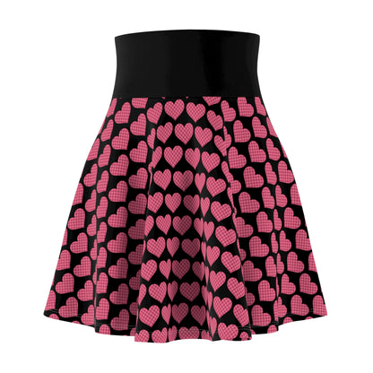 Checkered Hearts Women's Skirt