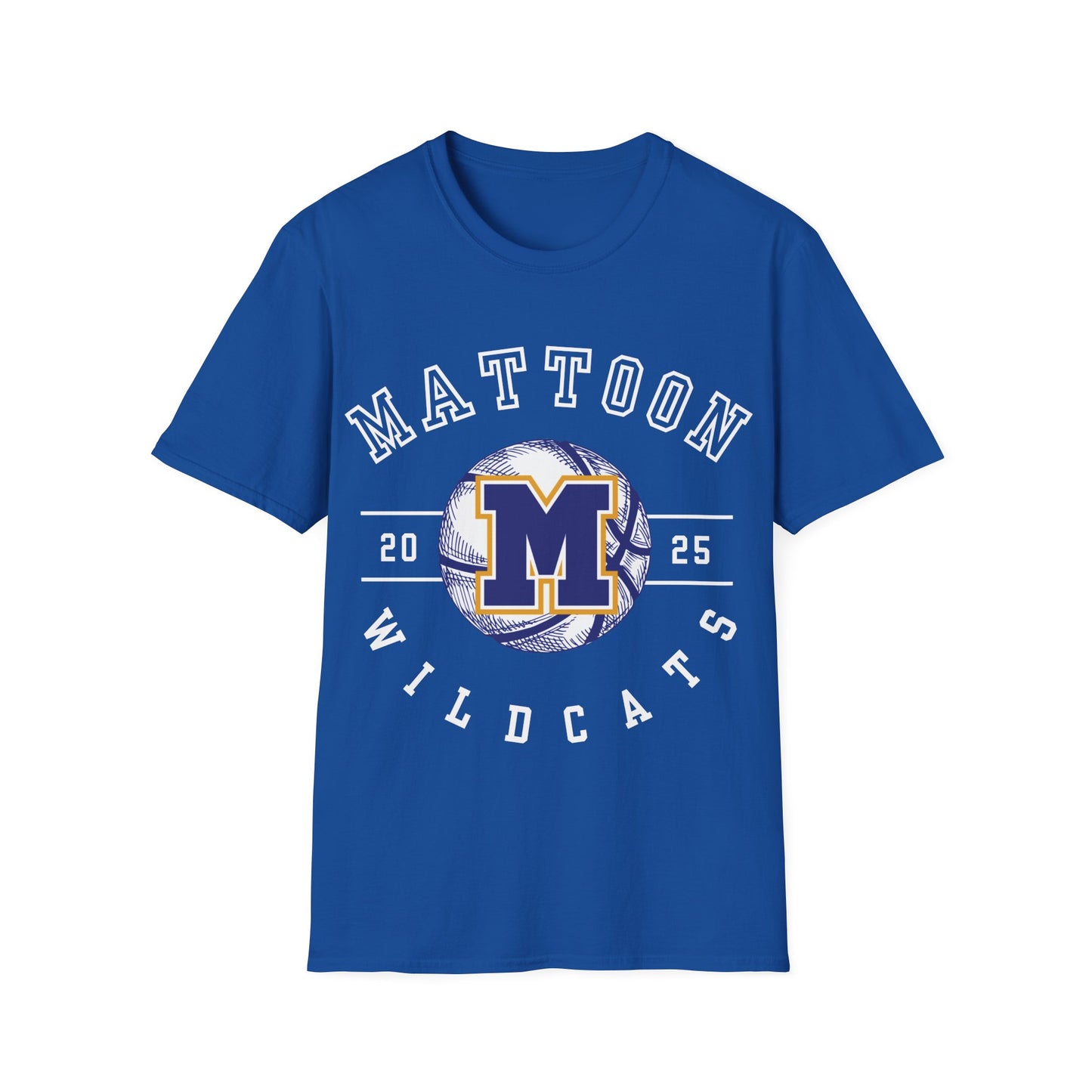 Mattoon Middle School Basketball Tee (front design only) (free shipping)