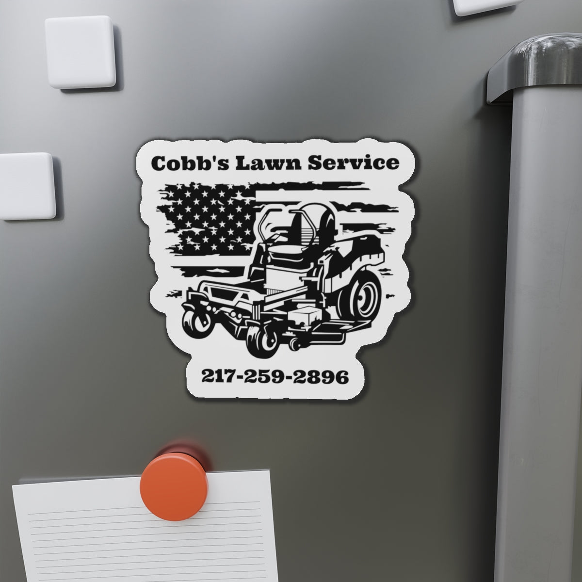 Cobbs Mowing Service Die-Cut Magnets