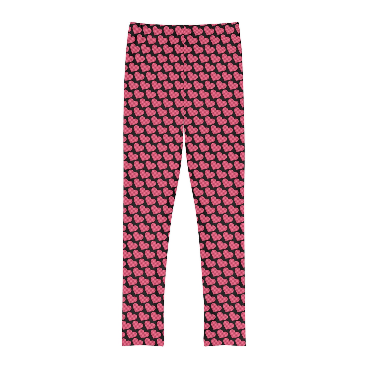 Checkered Hearts Youth Full-Length Leggings - 24 MONTH AND UP!