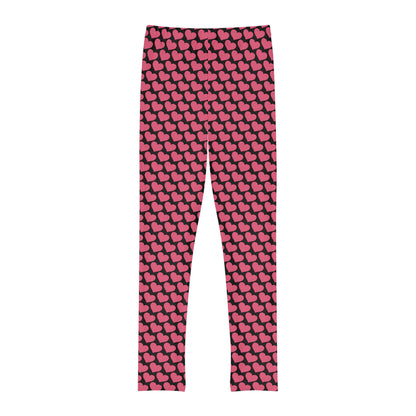 Checkered Hearts Youth Full-Length Leggings - 24 MONTH AND UP!