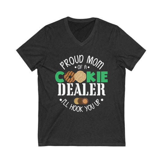 (ADULT) "Proud Mom of a Cookie Dealer" Unisex Bella Canvas V-Neck Tee