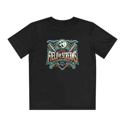 Youth "2024 Field of Screams Softball Tournament" Athletic Tee