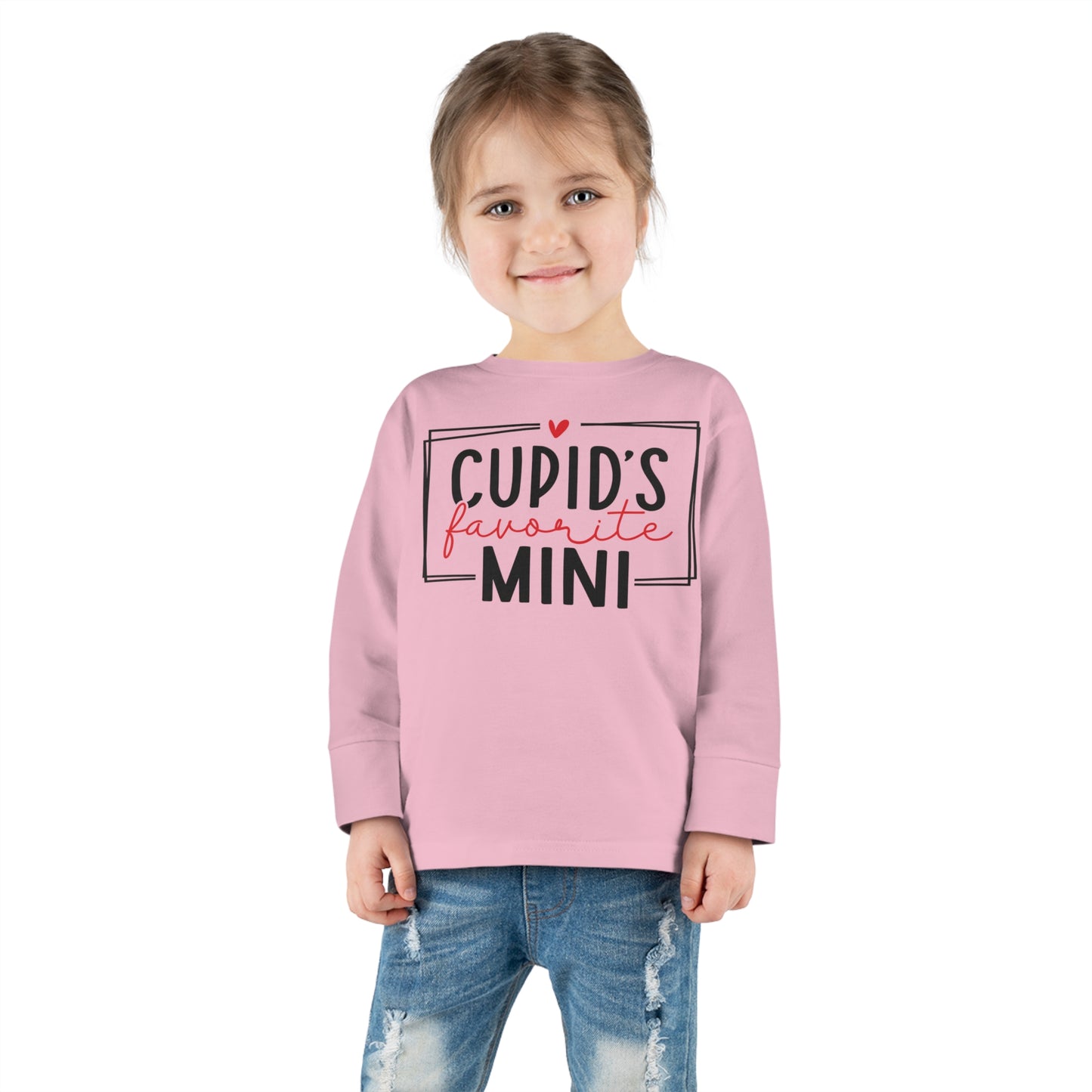 Cupid's Favorite Mini - Toddler Long Sleeve Tee - Multiple Sizes & Colors - FREE SHIPPING