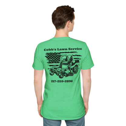 FREE SHIPPING -  Cobbs Lawn Service GILDAN Unisex Softstyle T-Shirt (FRONT & BACK PRINT)