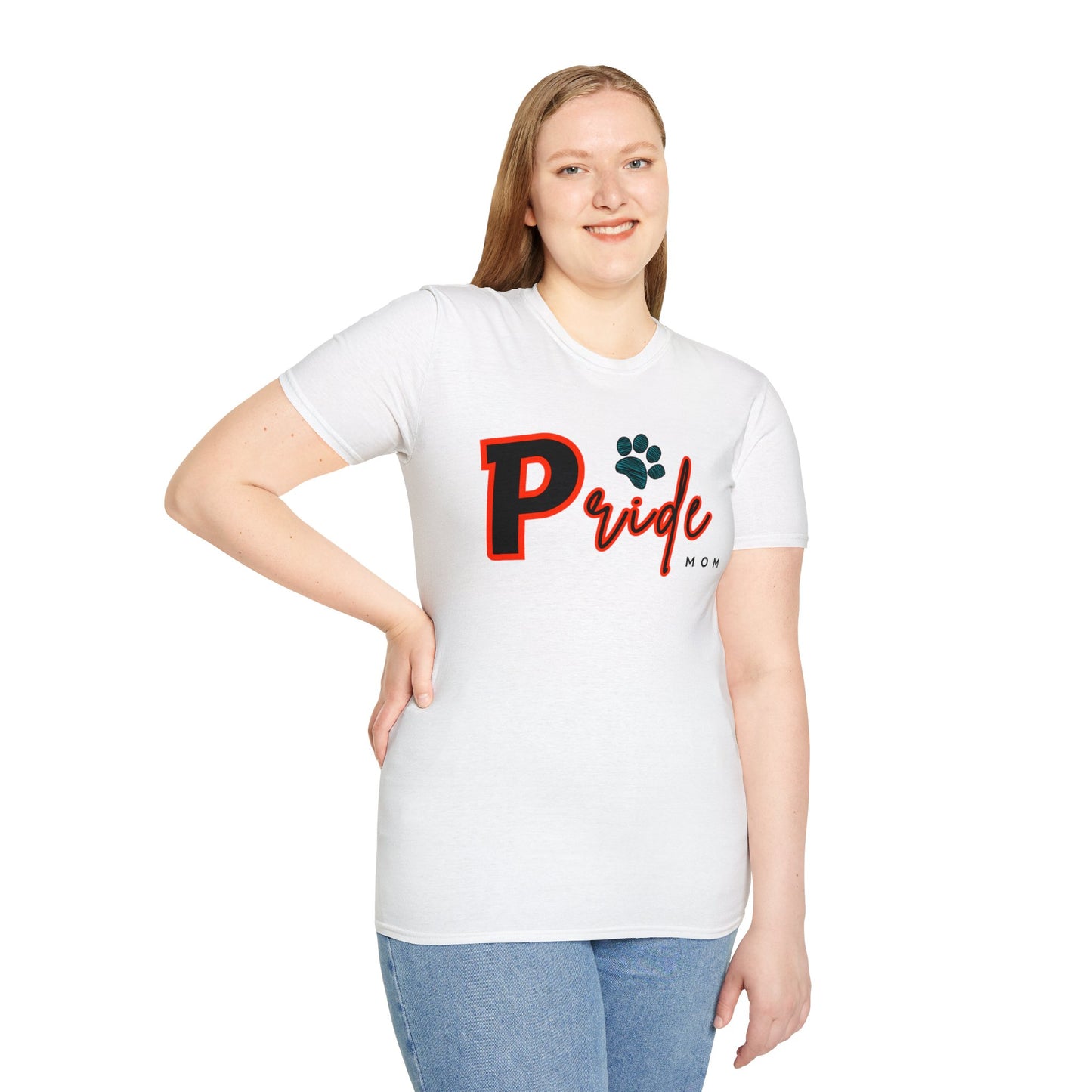 ADULT Pride Softball Mom Softstyle Tee