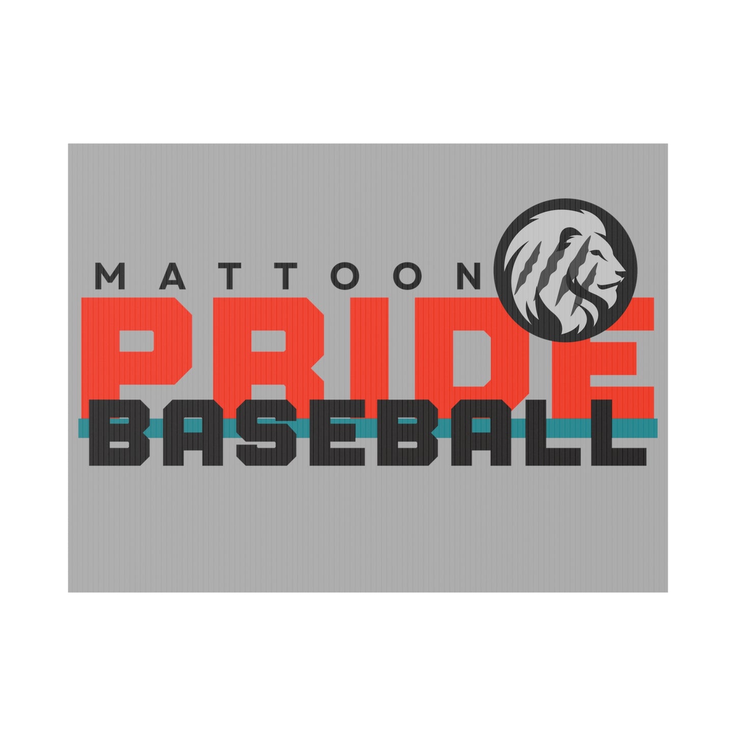 Pride Baseball Plastic Yard Sign