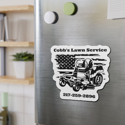 Cobbs Mowing Service Die-Cut Magnets