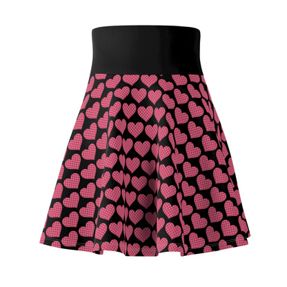 Checkered Hearts Women's Skirt