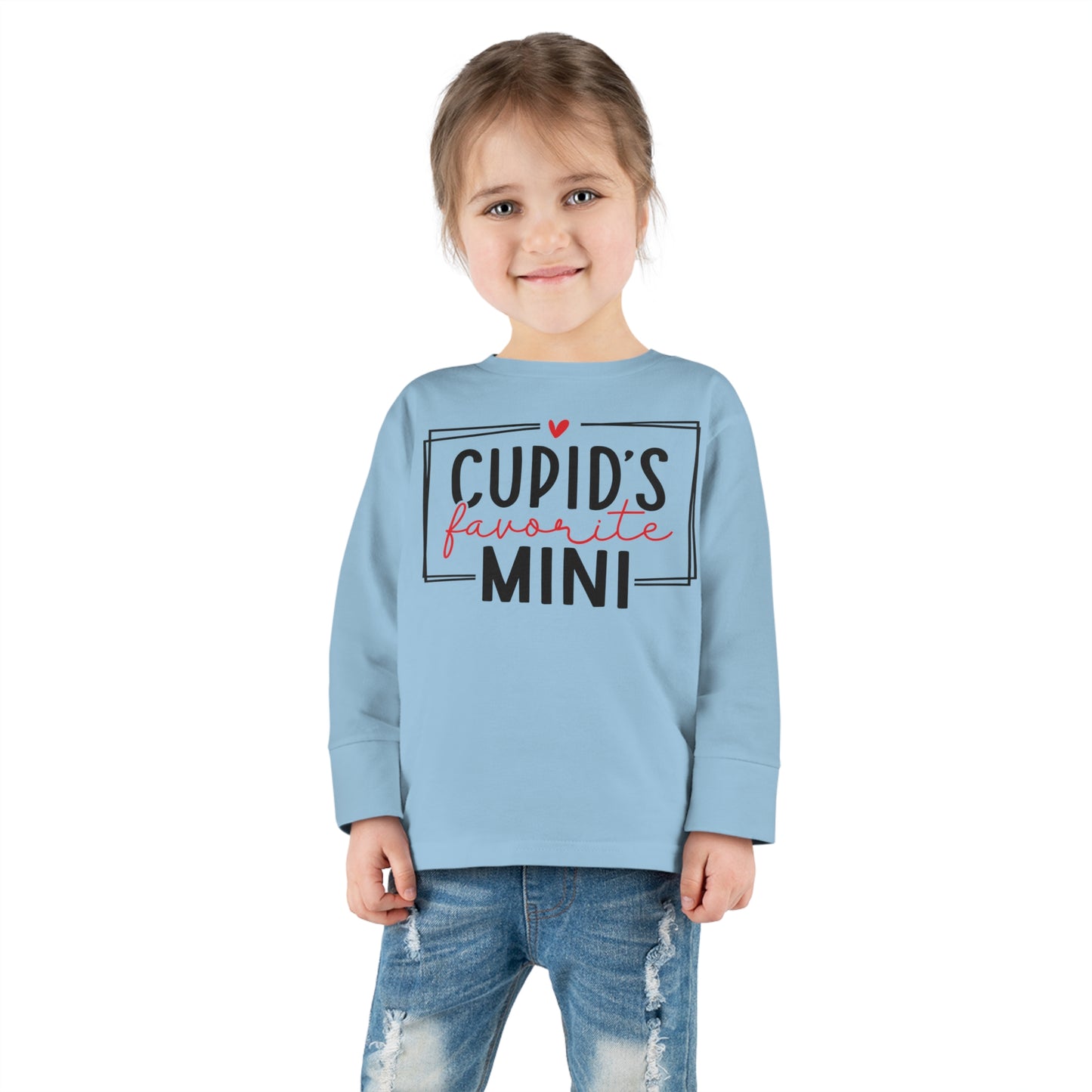 Cupid's Favorite Mini - Toddler Long Sleeve Tee - Multiple Sizes & Colors - FREE SHIPPING