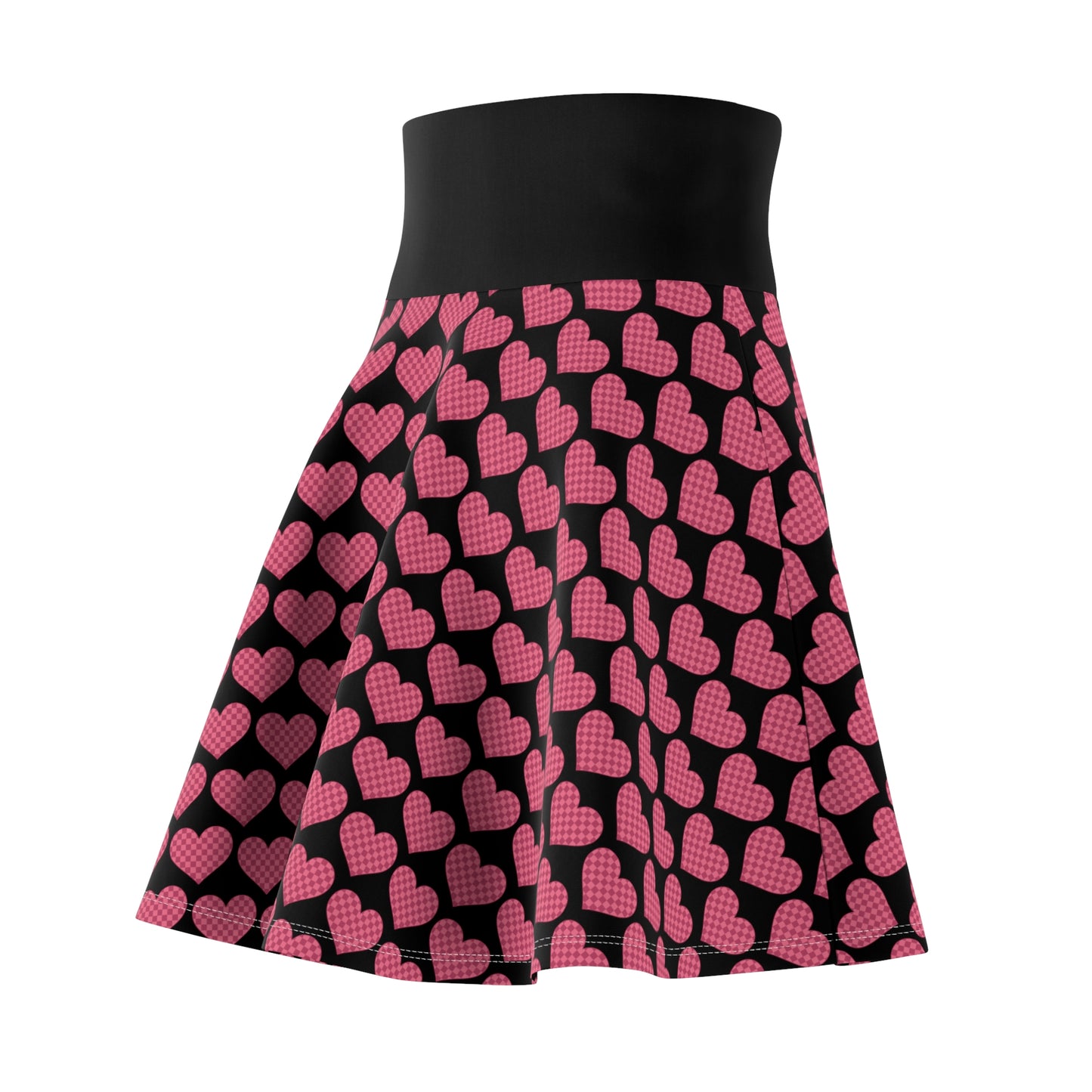 Checkered Hearts Women's Skirt