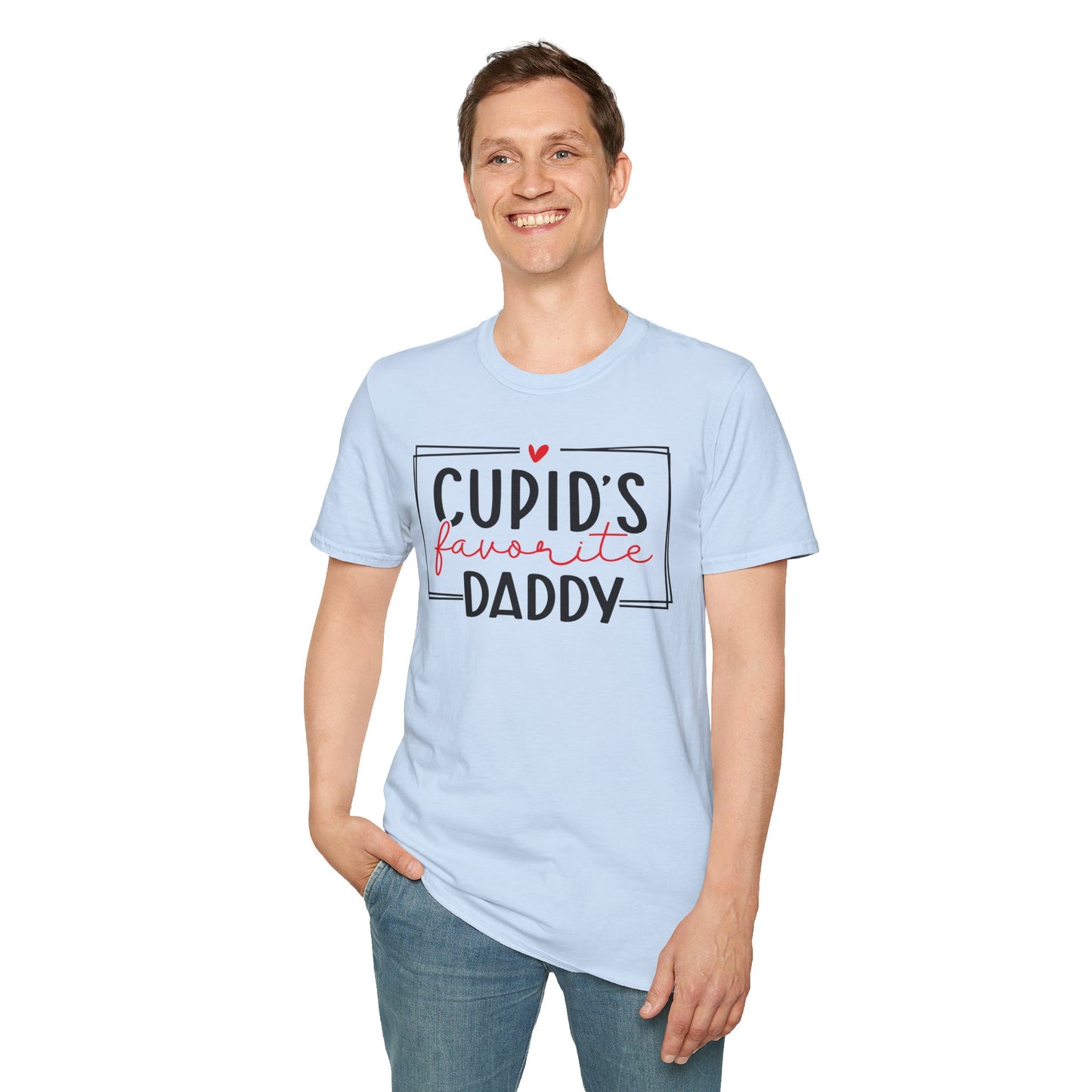 Cupid's Favorite Daddy - Unisex Softstyle T-Shirt - Multiple Color Choices - FREE SHIPPING