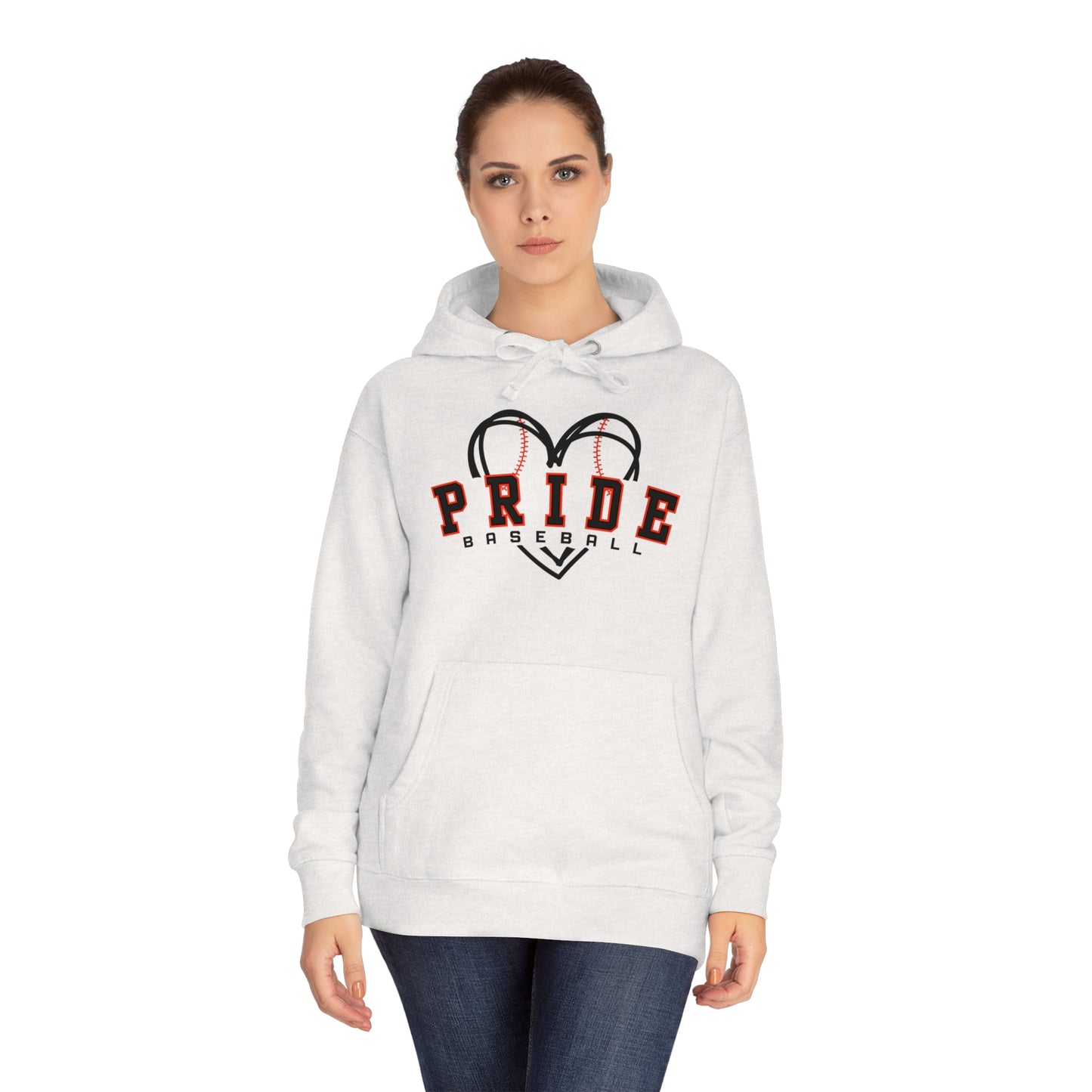 FREE SHIPPING - PRIDE BASEBALL - Unisex Fleece Hoodie - MULTIPLE COLOR CHOICES