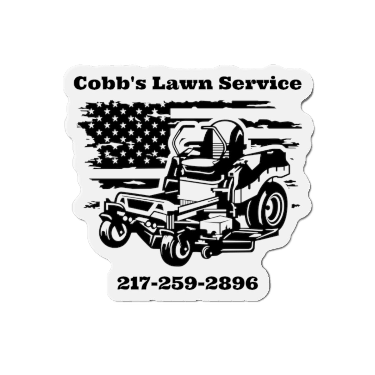 Cobbs Mowing Service Die-Cut Magnets