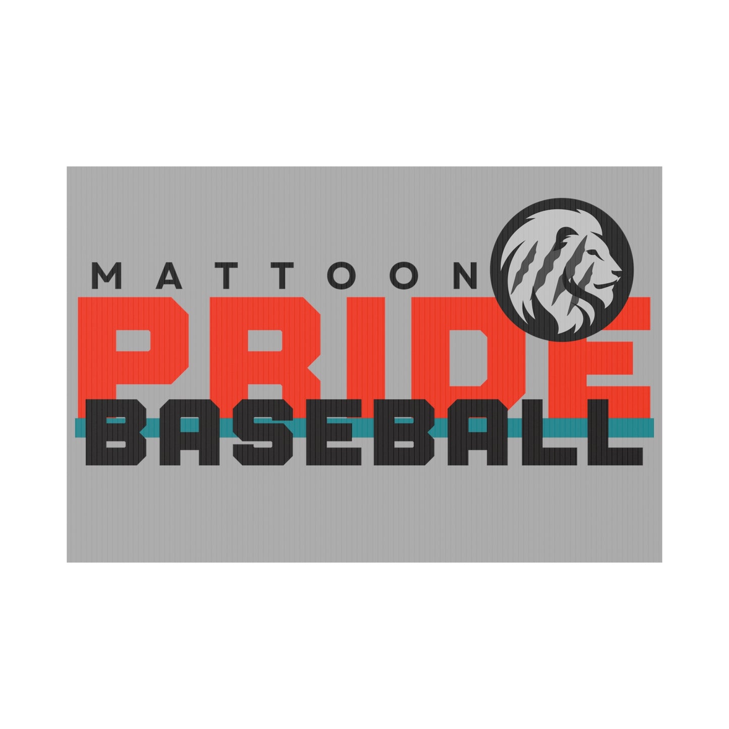 Pride Baseball Plastic Yard Sign