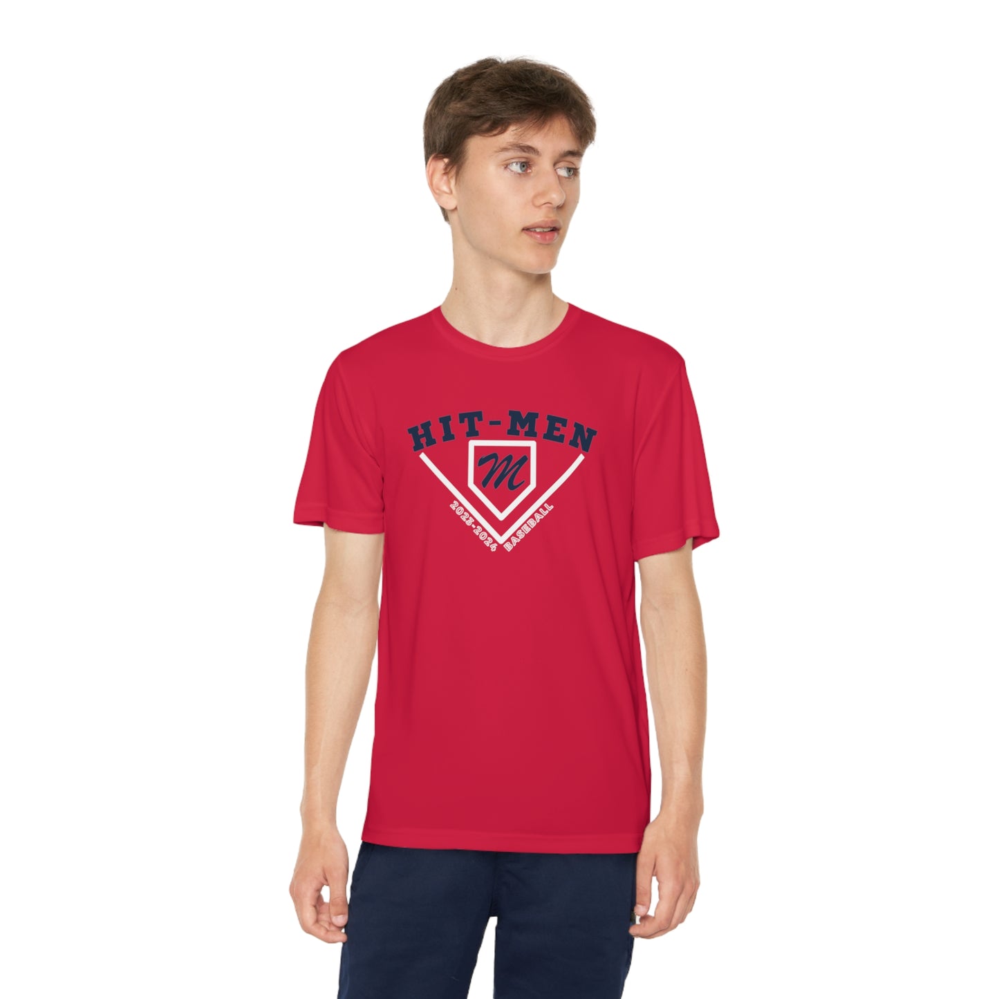 Hit-Men Baseball (YOUTH) Athletic Tee - Multiple Colors