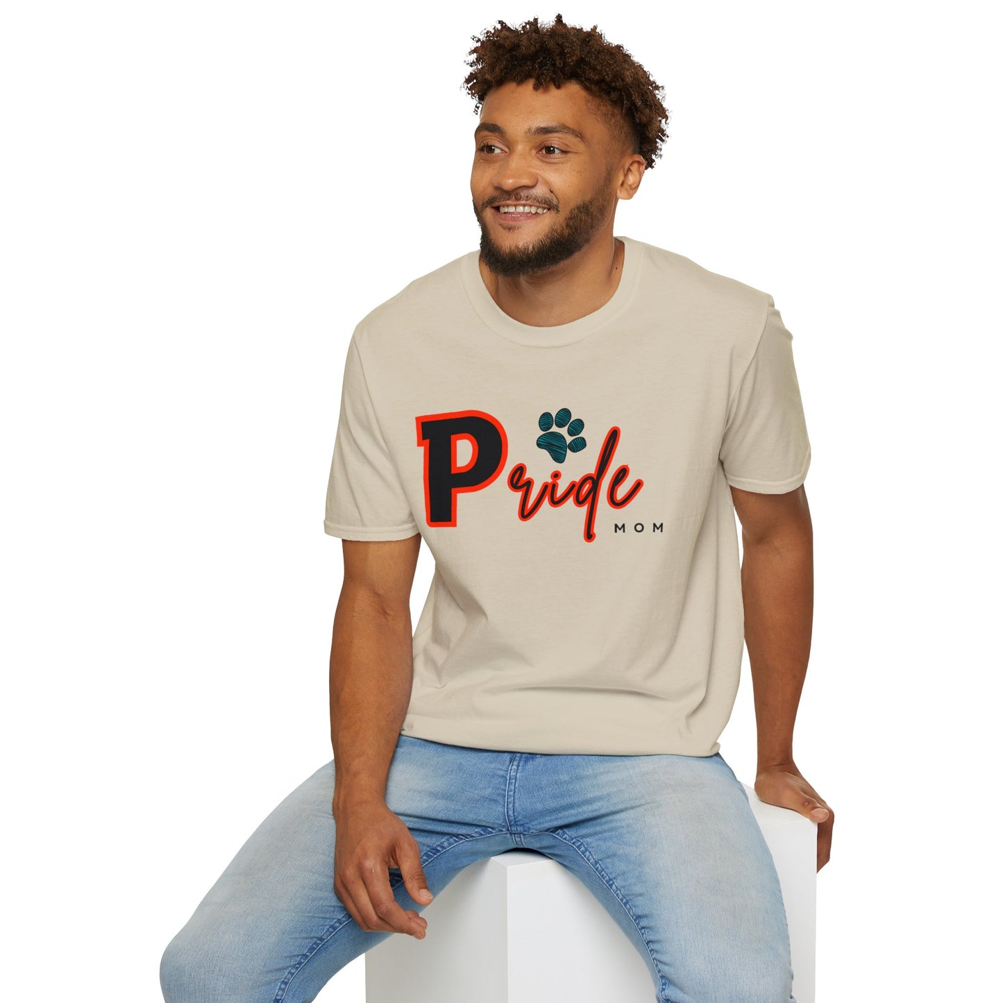 ADULT Pride Softball Mom Softstyle Tee