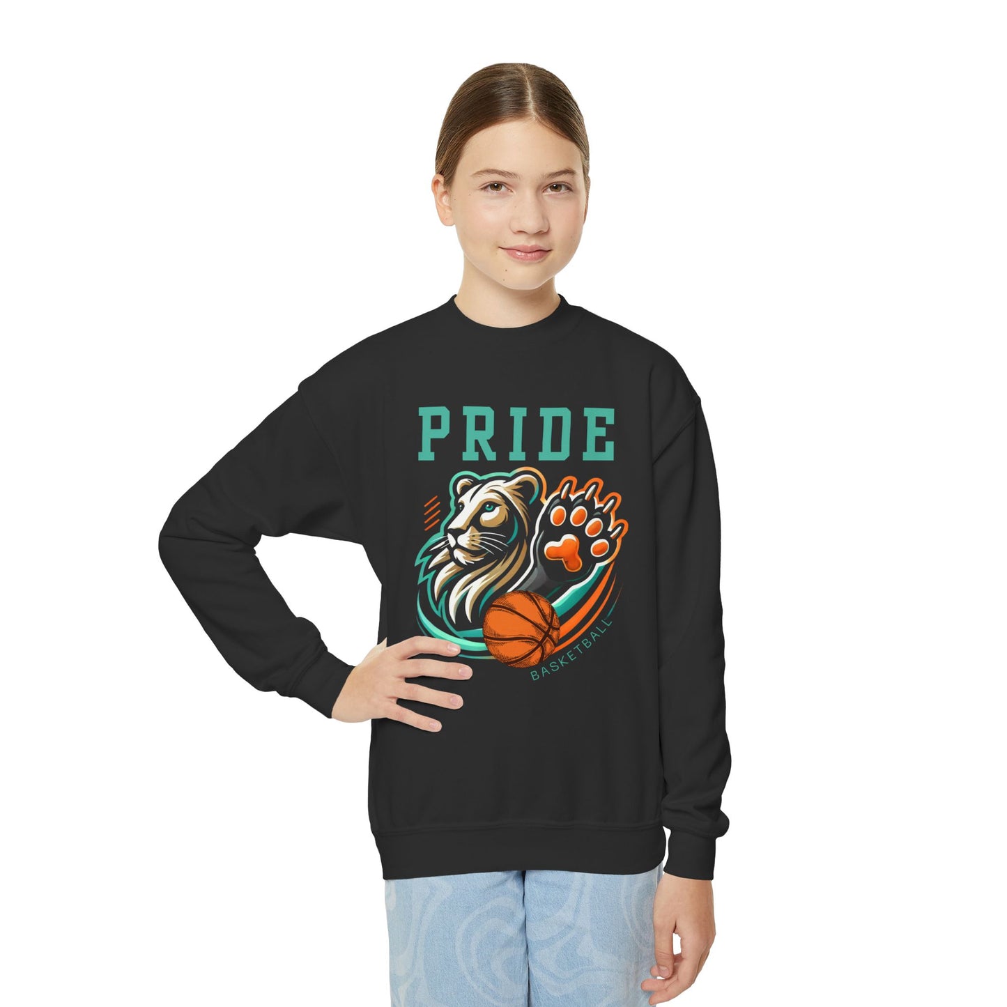 Black Friday Special - Youth Crewneck Sweatshirt - Pride Basketball